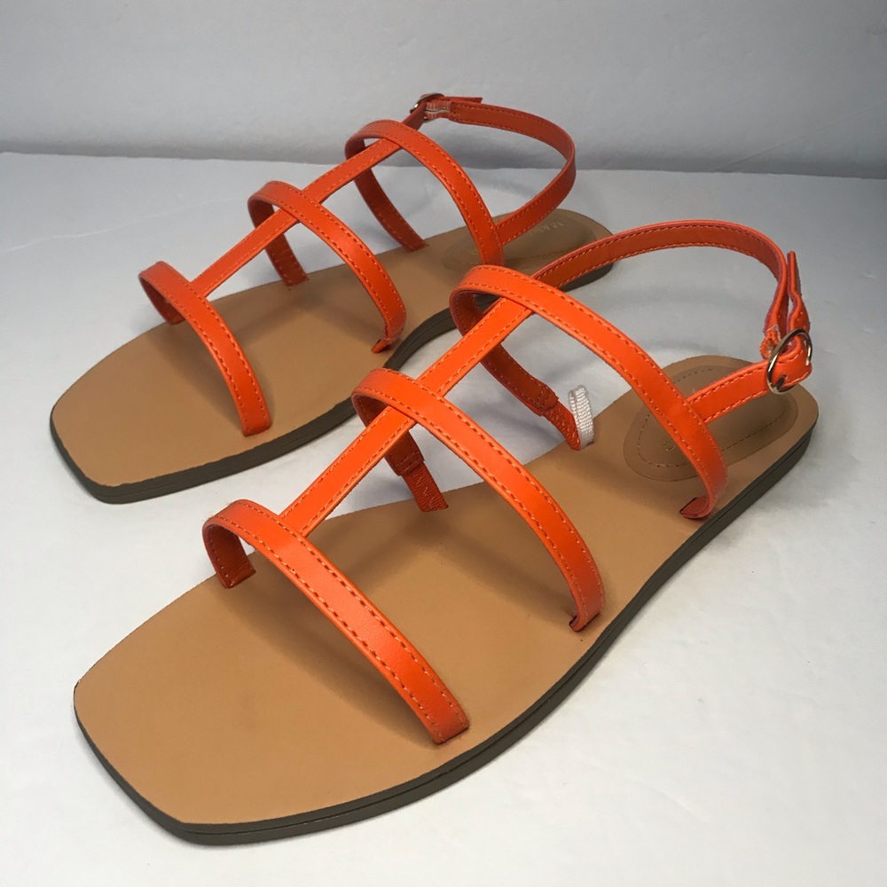 Brand new Marc Fisher caged orange sandals